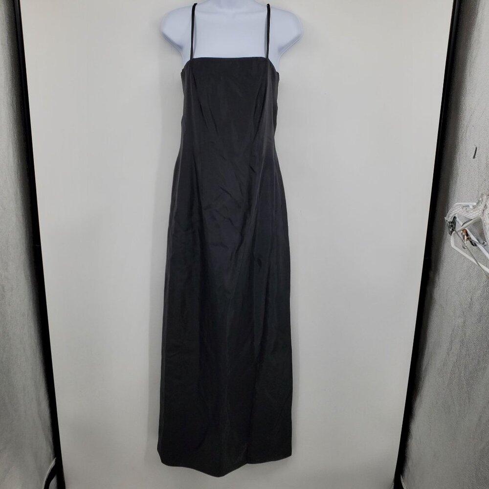 Vintage Watters and Watters Black Minimalist Cocktail Prom Classy Formal Dress 8